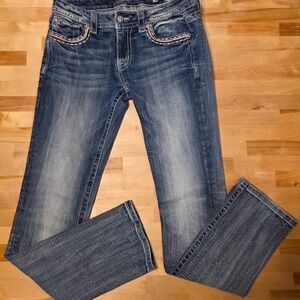 Miss Me Straight Leg Blue Jeans